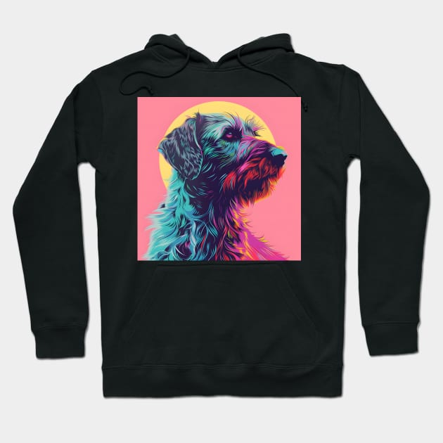 Irish Wolfhound in 70's Hoodie by NatashaCuteShop